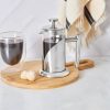 French Press | Karaca Karaca Borosilicate Glass Stainless Steel French Press, 350Ml, Silver Transparent