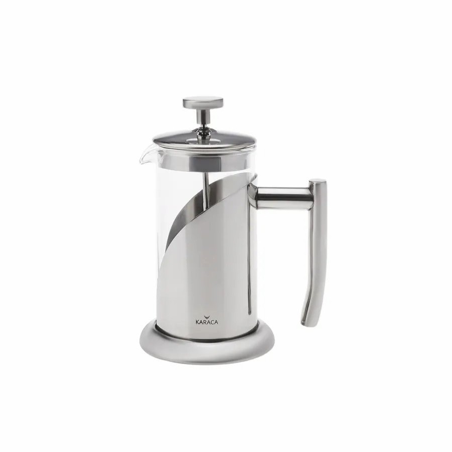 French Press | Karaca Karaca Borosilicate Glass Stainless Steel French Press, 350Ml, Silver Transparent