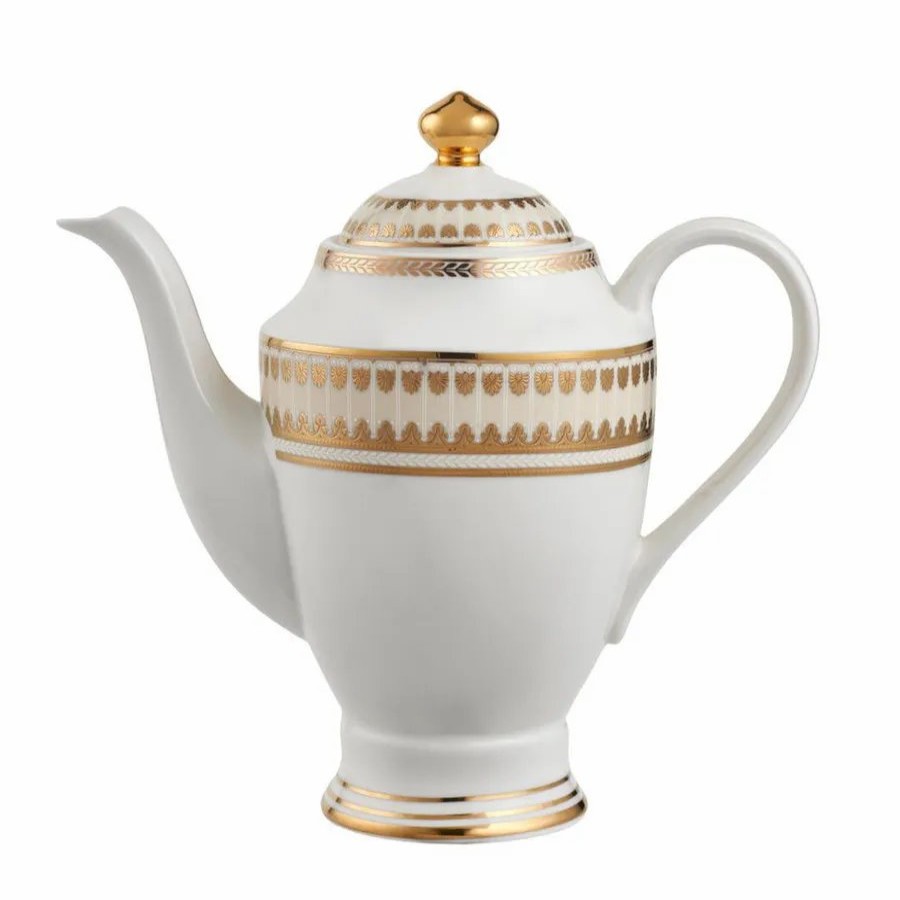 Tea Set | Weimar Weimar Joanna Of Bavaria 15 Piece Fine Bone Tea Set, White Gold