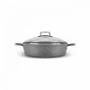 Pots | Karaca Karaca Salvador Biogranite Shallow Casserole With Lid, 26Cm, Grey