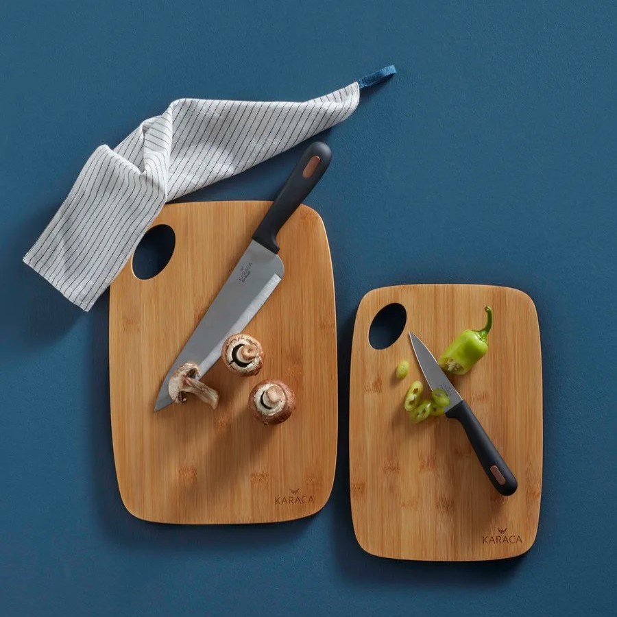 Chopping Boards | Karaca Karaca Karya 2 Piece Bamboo Chopping Board Set, Wood