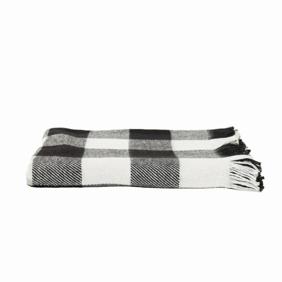 Throws & Blankets | Karaca Home Karaca Home Mountain Blanket, 130Cmx170Cm, White Black