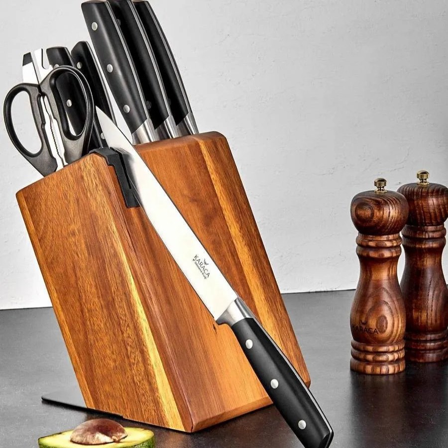 Knife Block Sets | Karaca Karaca Surplus Pro 13 Piece Knife Block Set, Black