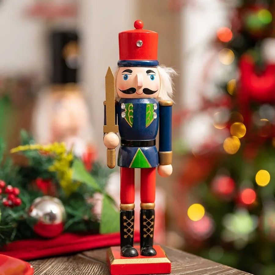 Ornaments | Karaca Home Karaca New Year Christmas Nutcracker With Red Hat Figure, 25Cm, Red Multi