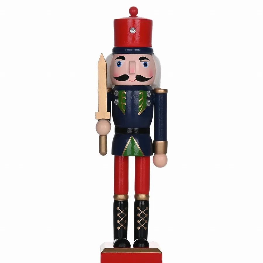 Ornaments | Karaca Home Karaca New Year Christmas Nutcracker With Red Hat Figure, 25Cm, Red Multi