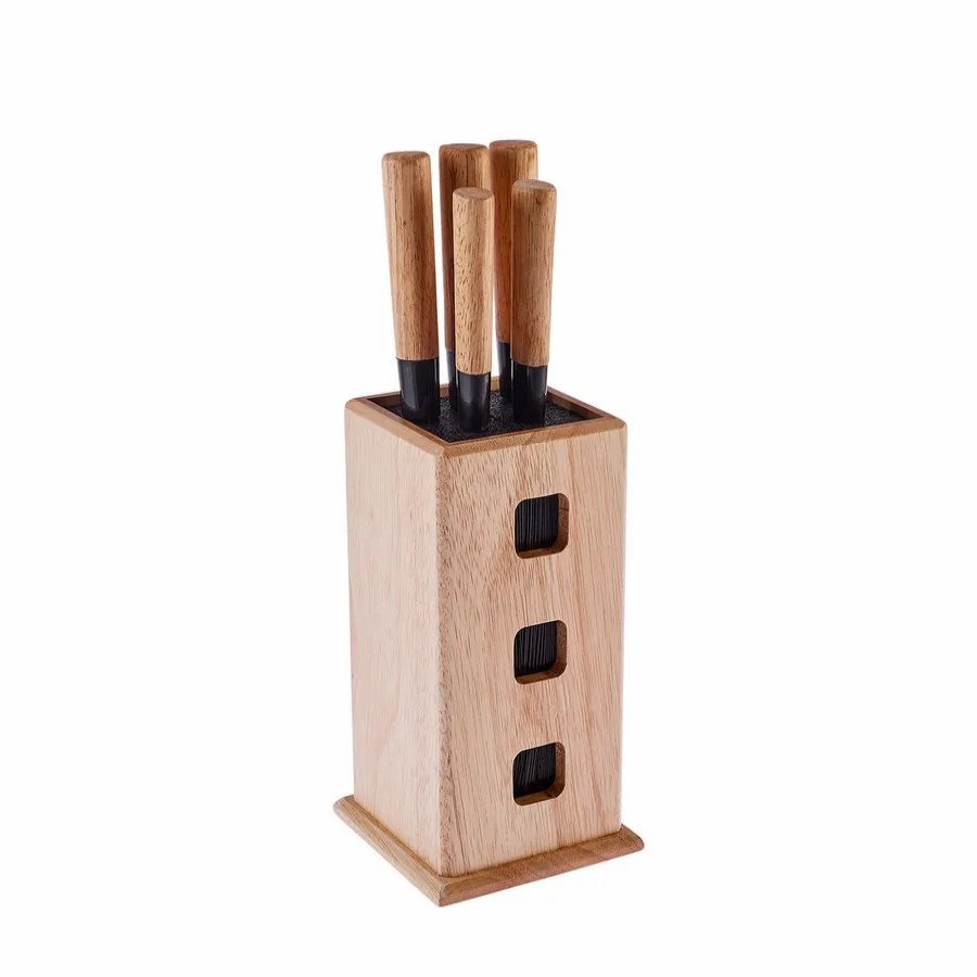 Knife Block Sets | Karaca Karaca Cruze Knife Block Set, 5 Piece, Wood Black