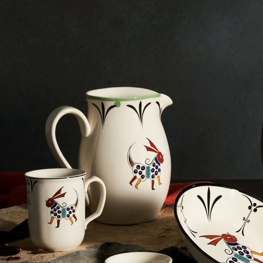 Decanters | Karaca Karaca Paye Seljuk Collection Porcelain Pitcher, 1500Ml, Multi