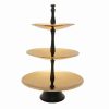 Serving Platters | Karaca Home Karaca Home Moroccan 3-Tier Cake Stand, 30Cmx42Cm, Gold Black