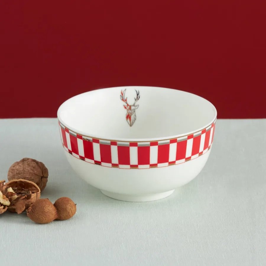 Bowls | Karaca Karaca Aries Porcelain Cerealsoup Bowl, 14Cm, Red Multi