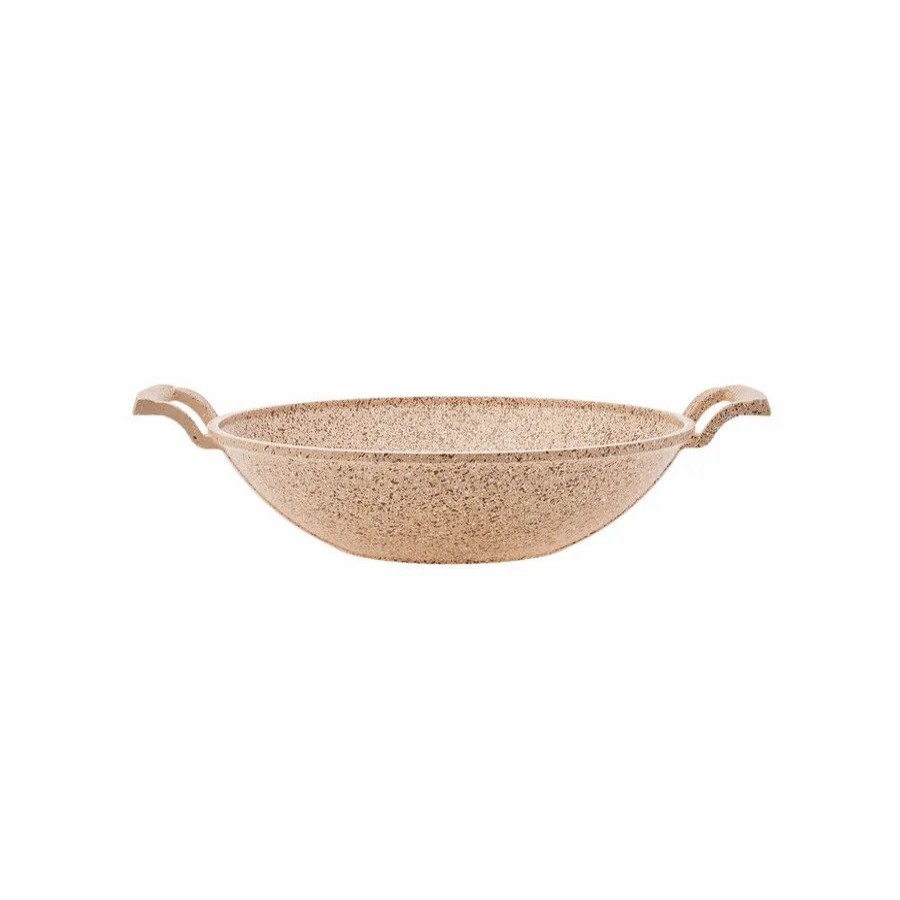 Pans | Karaca Karaca Biogranite Paella Pan, 30Cm, Wood Silver