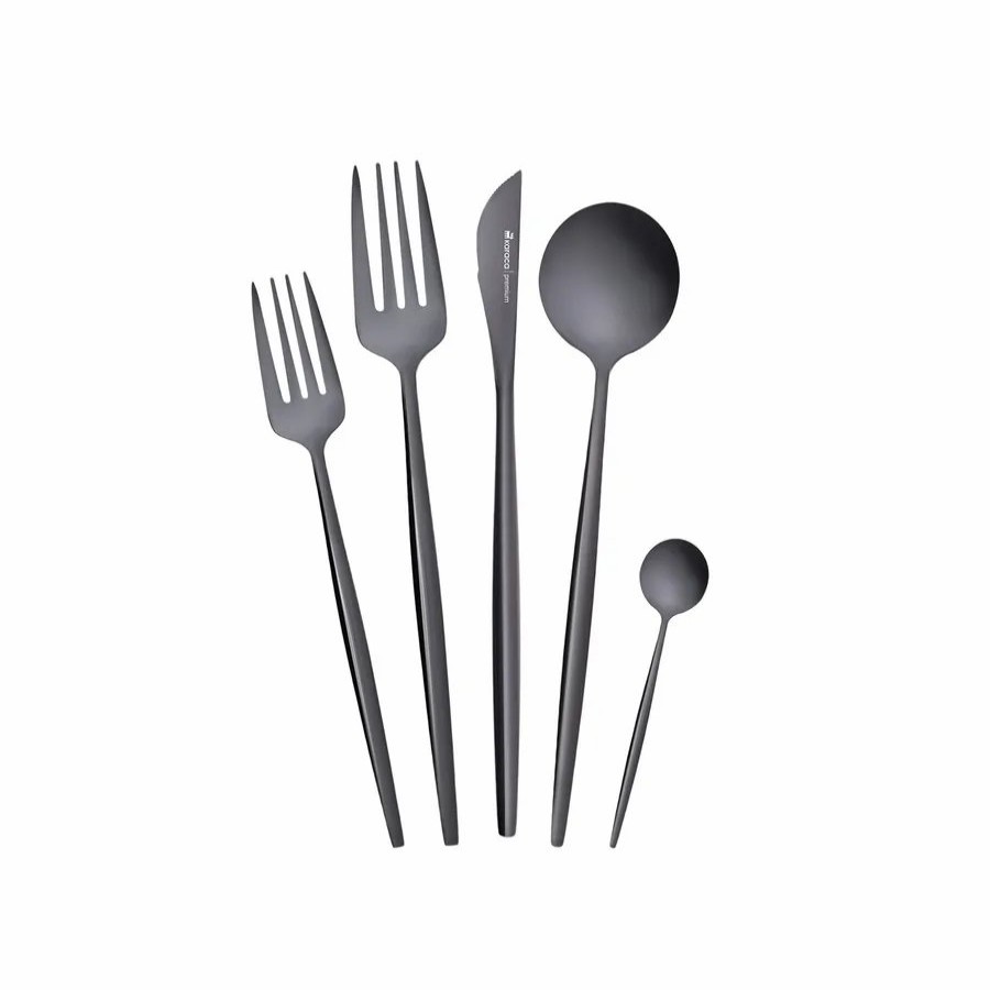 Cutlery Sets | Karaca Karaca Orion Stainless Steel Cutlery Set For 6 People, 30 Piece, Matte Black