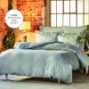 Duvet Cover Sets | Karaca Home Karaca Home Charm Bold 100% Turkish Cotton Duvet Cover Set With Bed Sheet, Single, Blue