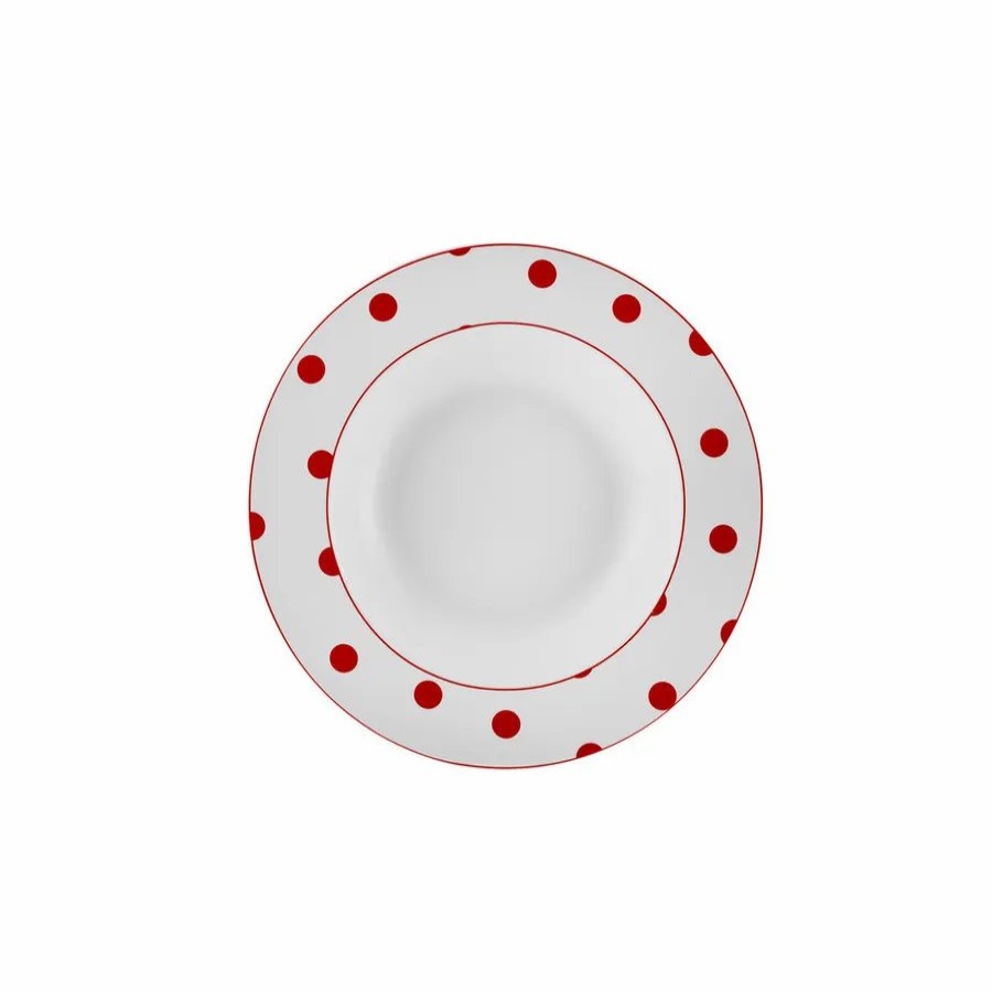 Pasta Bowls | Karaca Karaca Polka Dot Porcelain Pasta Bowl, 22Cm, White Multi