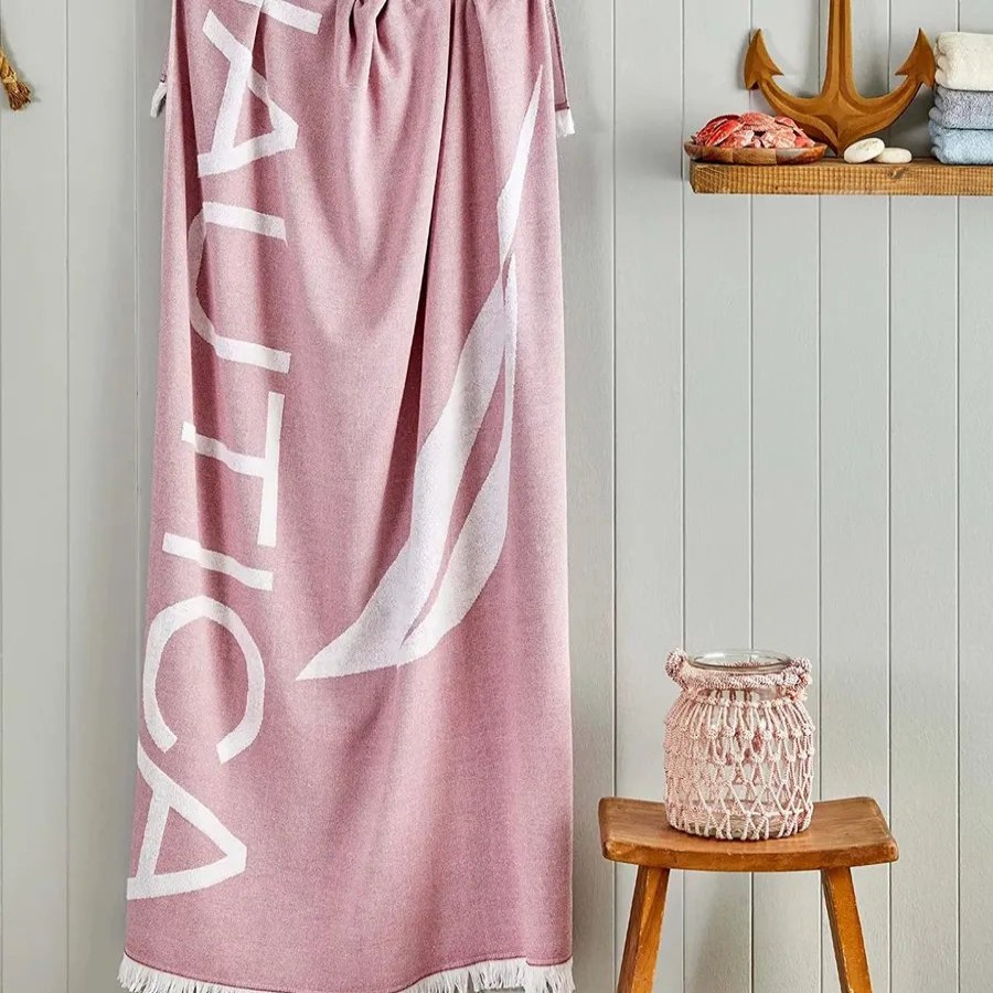 Towels | Nautica Home Nautica Home J Logo 100% Turkish Cotton Peshtemal Towel, 100Cmx170Cm, Pink