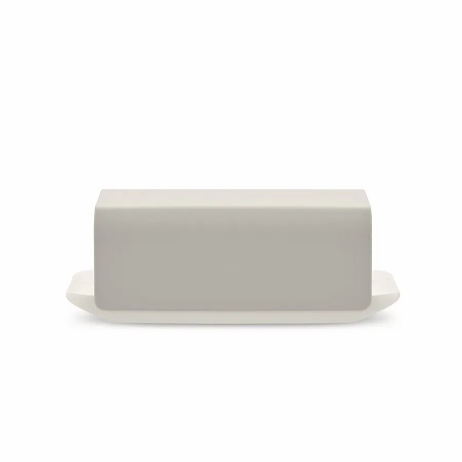 Serving Platters | Alessi Alessi Mattina Butter Dish, 21Cmx10Cmx7Cm, Warm Grey