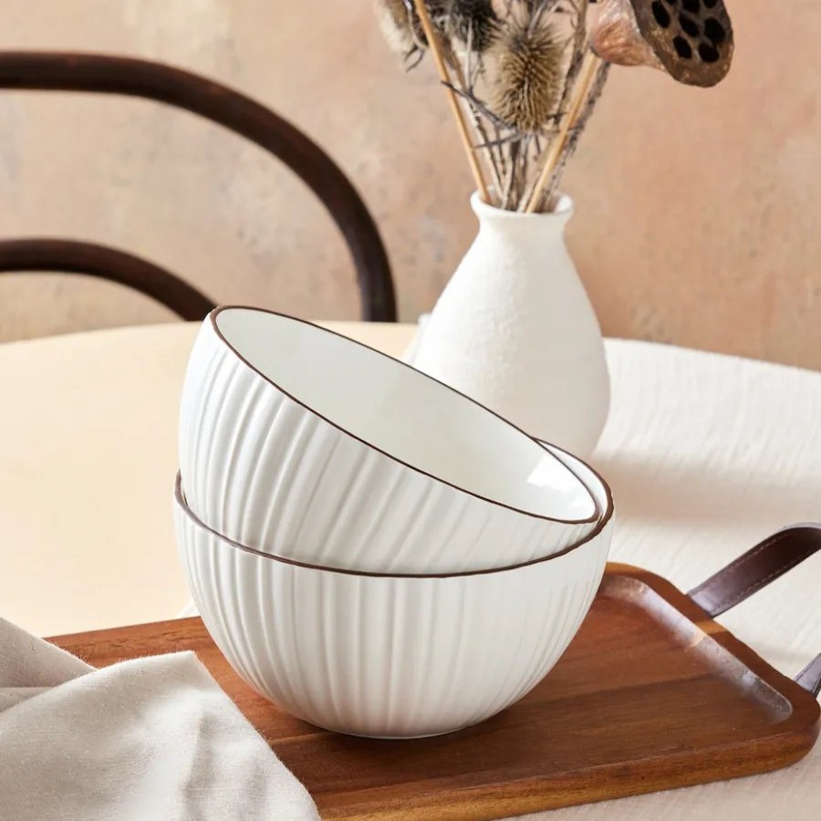 Bowls | Karaca Karaca Rhine 2-Piece Salad Bowl,16Cm, White