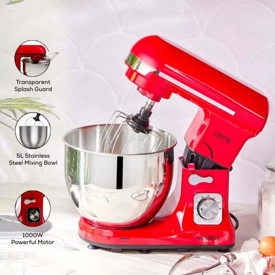 Stand Mixers | Cookplus Cookplus Quick Chef Stand Mixer, 1000W, 5L, Red