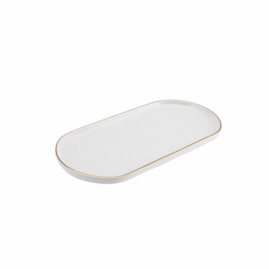 Serving Platters | Karaca Karaca Calvin Ceramic Serving Platter, 27Cm, Multi