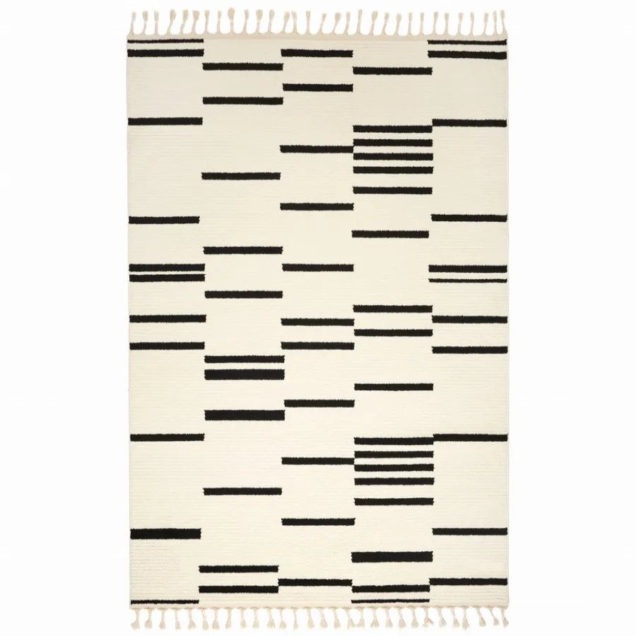 Modern Rugs | Kasmir Rugs Kasmir Rugs 724 Four Seasons Blanca Rug, 200Cmx290Cm, Cream Black