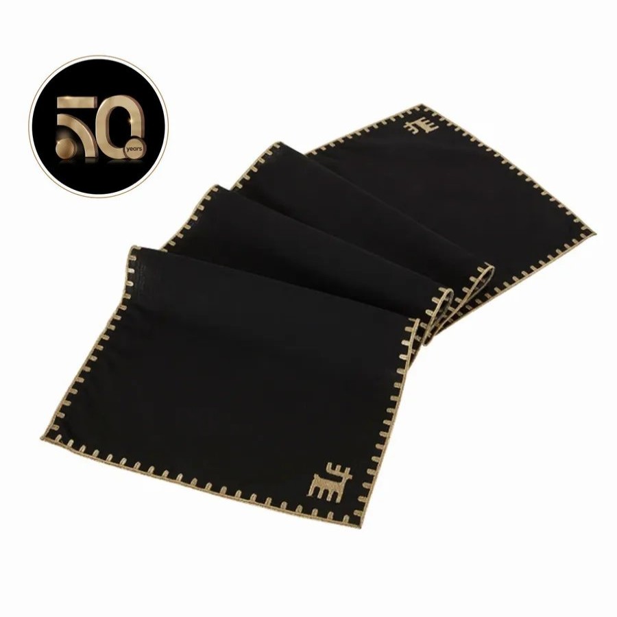 Tablecloths | Karaca Home Karaca Home 50Th Anniversary Collection Core Runner, 32Cmx48Cm, Black Gold