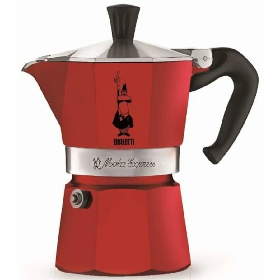 Cafetieres | Bialetti Bialetti Moka Express Hob Espresso Coffee Maker, 3 Cups, Red