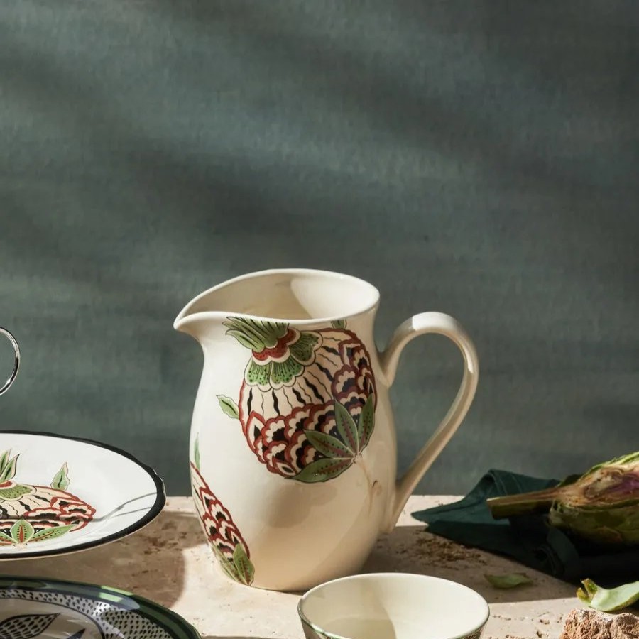 Decanters | Karaca Karaca Paye Seljuk Collection Porcelain Pitcher, 1500Ml, White Multi