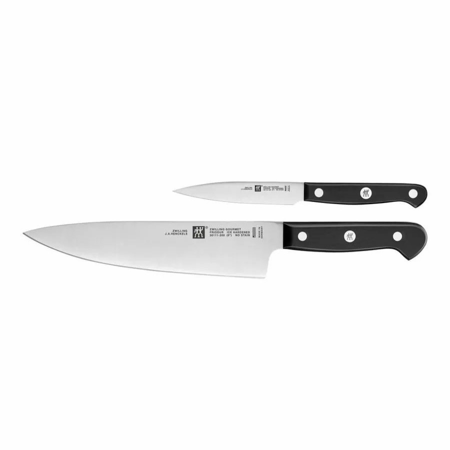 Knife Sets | Zwilling Zwilling Gourmet 2 Piece Knife Set, Black Silver