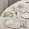 Fine Pearl Dinner Sets | Karaca Karaca Fine Pearl Extra Jules 62-Piece Dinner Set For 12 People, White Gold