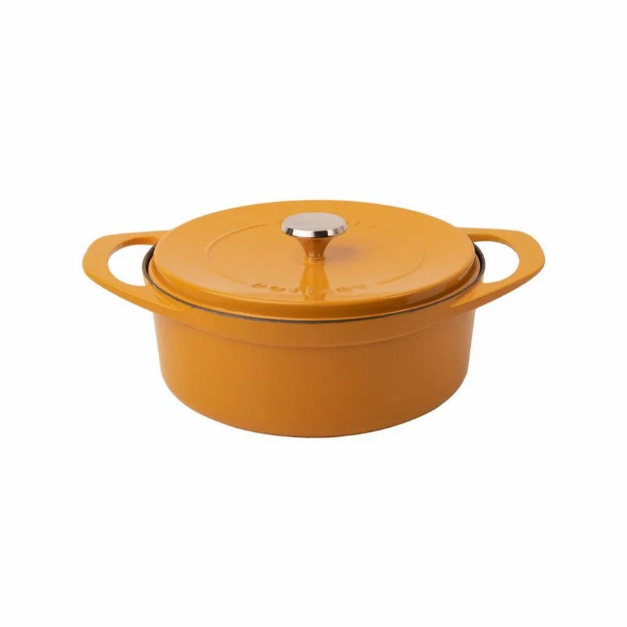 Dutch Oven | Pot Art Pot Art Cast Iron Induction Stockpot With Lid, 28Cm, Yellow