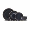 Stoneware Dinner Sets | Karaca Karaca Hamburg 16-Piece Stoneware Dinner Set For 4 People, Black Multi