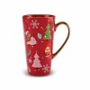 Mugs | Karaca Karaca New Year Christmas New Generation Bone Golden Line Mug, 560Ml, Red Multi