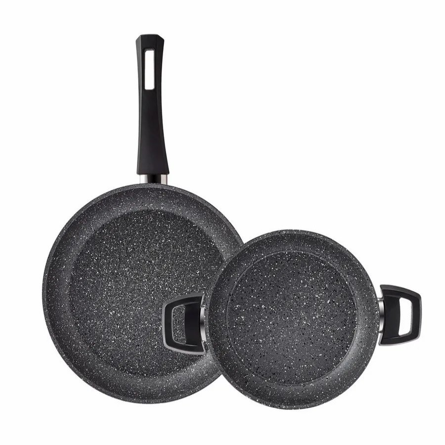 Pan Sets | Karaca Karaca Atlas Biogranite 2-Piece Pan Set, Black