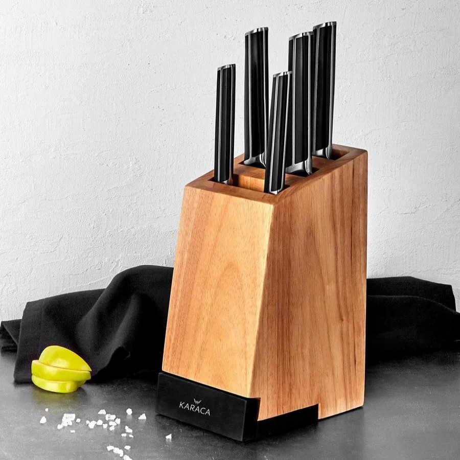 Knife Block Sets | Karaca Karaca Teton 5 Piece Knife Block Set, Black