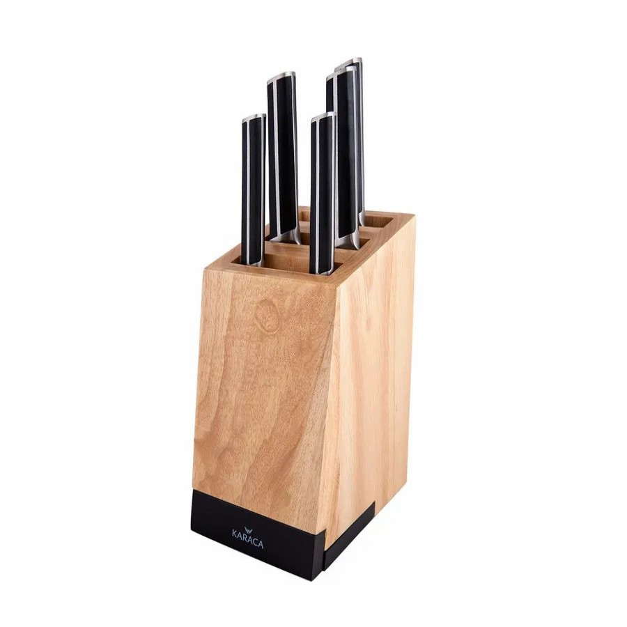 Knife Block Sets | Karaca Karaca Teton 5 Piece Knife Block Set, Black