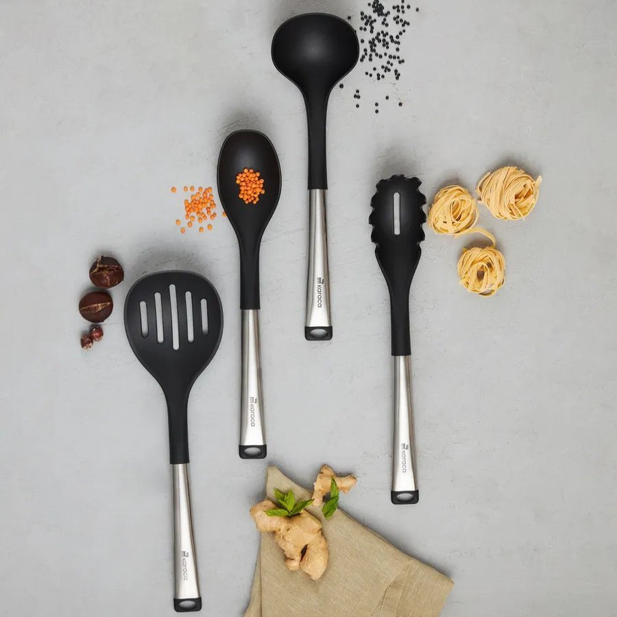 Kitchen Utensils | Karaca Karaca Luna 4 Piece Kitchen Utensil Set, Black