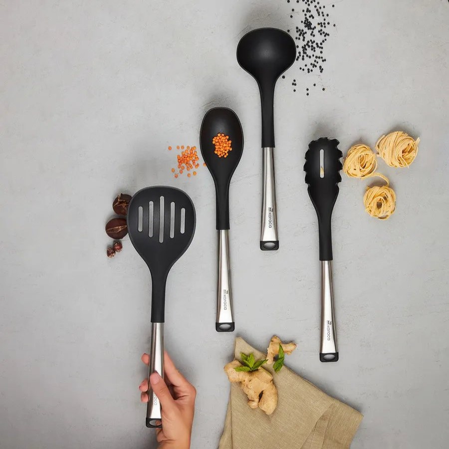 Kitchen Utensils | Karaca Karaca Luna 4 Piece Kitchen Utensil Set, Black