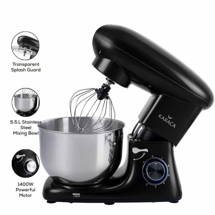 Stand Mixers | Karaca Karaca Multichef Stand Mixer, 1400W, 5.5L, Black