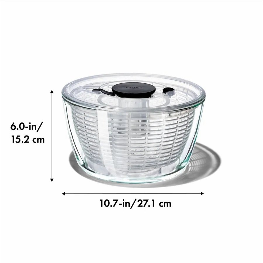 Kitchen Gadgets | Oxo Oxo Good Grips Glass Salad Spinner, 6L, Transparent Black