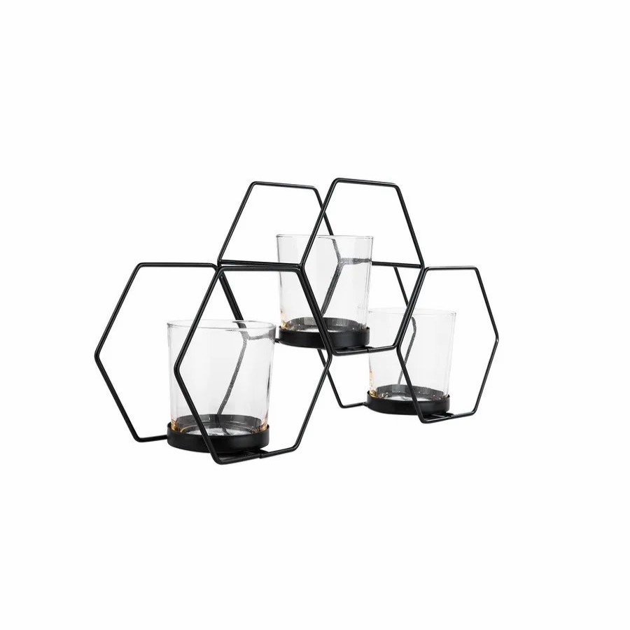 Candle Holder | Karaca Karaca Romantika Candle Holder, 37Cmx20Cmx10Cm, Black