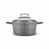 Pots | Karaca Karaca Salvador Biogranite Shallow Casserole With Lid, 20Cm, Grey