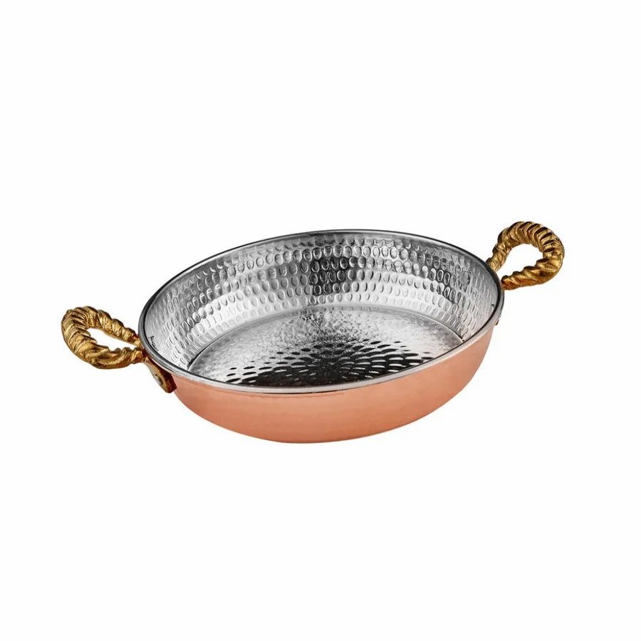 Copper Cookware | Karaca Karaca Alacahoyuk Copper Shallow Stock Pot, 20Cm, Copper