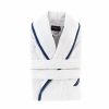 Bathrobes | Nautica Home Nautica Home Marlin 100% Turkish Cotton Bathrobe, Xlarge, White Navy Blue