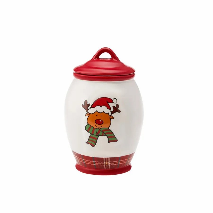 Storage Jars | Karaca Karaca New Year Christmas Jon Ceramic Storage Jar, 1600Ml, Multi