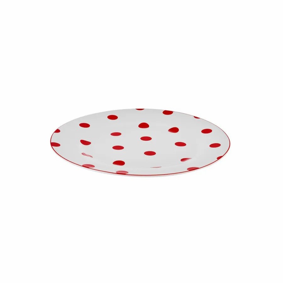 Side Plates | Karaca Karaca Polka Dot Porcelain Side Plate, 19Cm, White Multi