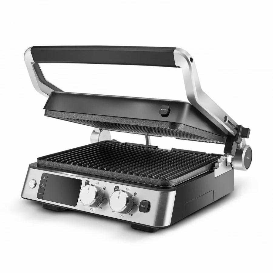 Sandwich Toasters | Karaca Karaca Compact Steel Sear And Grill Inox 2008 Grill And Sandwich Toaster, Silver Black