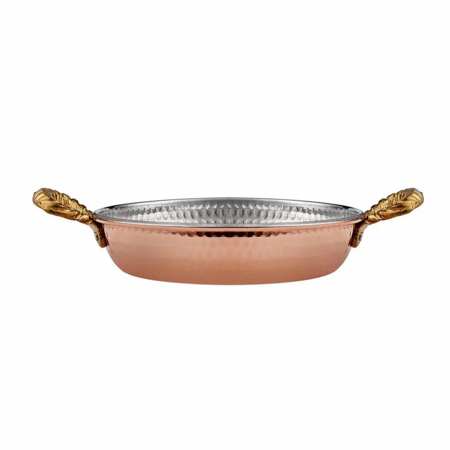 Copper Cookware | Karaca Karaca Alacahoyuk Copper Shallow Stock Pot, 22Cm, Copper