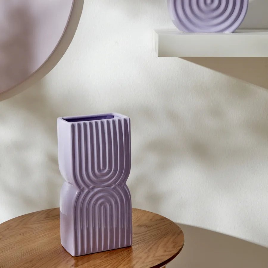 Vases | Karaca Home Karaca Home South Beach Art Ceramic Vase, 13.2Cmx8.3Cmx26.5Cm, Lilac