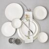 Porcelain Dinner Sets | Karaca Karaca Alicia 24-Piece Porcelain Dinner Set For 6 People, White Platinum