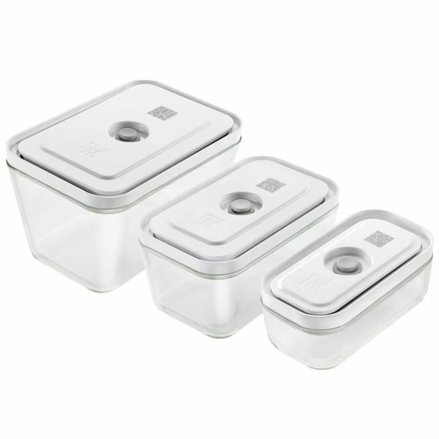 Storage Containers | Zwilling Zwilling Fresh & Save 3 Piece Vacuum Storage Container Set, White Transparent