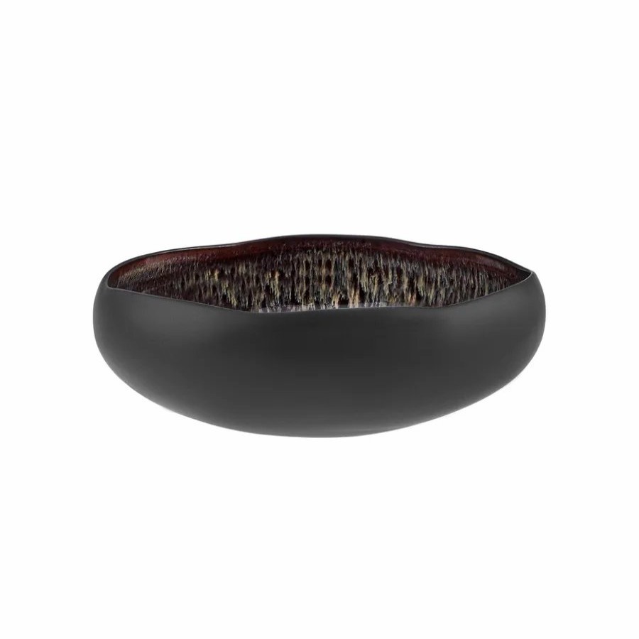 Bowls | Karaca Karaca Galactic Reactive Glaze Serving Bowl, Medium, Black